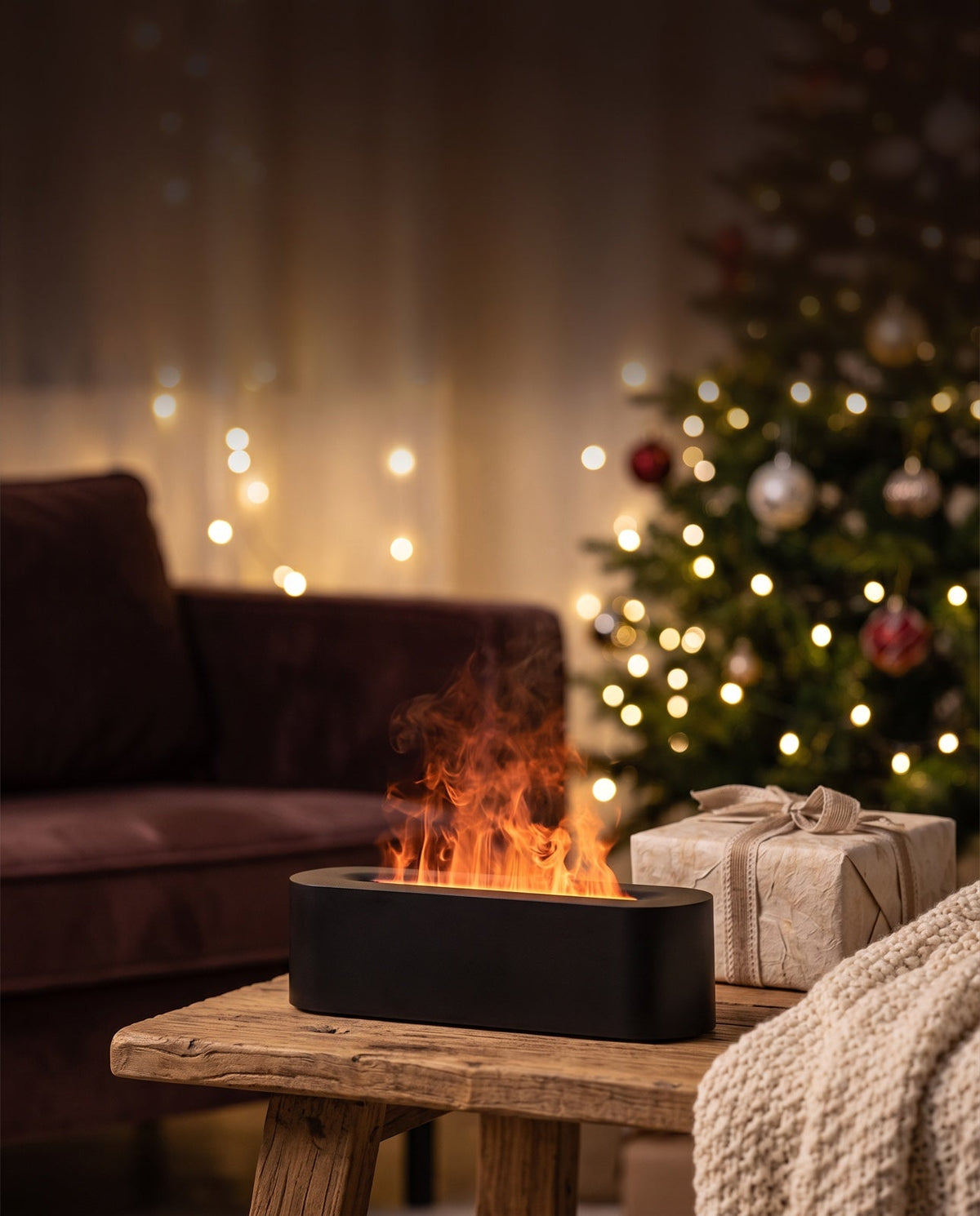 Flame diffuser gift set presentation